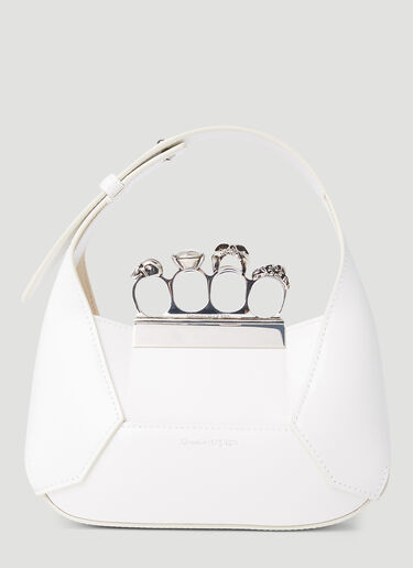 Alexander McQueen Jewelled Hobo Mini Bag Ivory amq0251044