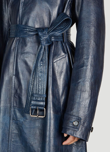 Embossed Coat Bottega Veneta Embossed Coat Dark Blue bov0252075