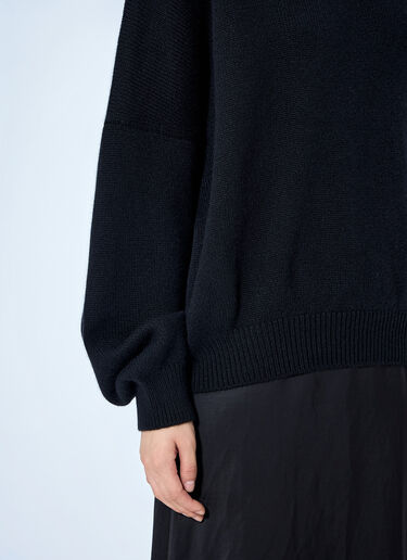 LN-CC® - Khaite: Oversized Wool-Blend Sweater - Black Khaite Oversized Wool-Blend Sweater Black kha0265013