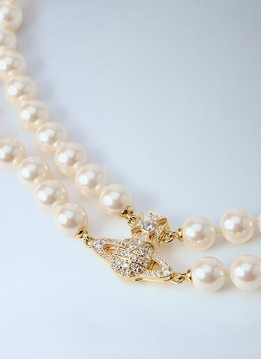 LN-CC® - Vivienne Westwood: Graziella Pearl Choker Necklace - Gold Vivienne Westwood Graziella Pearl Choker Necklace Gold vvw0264001