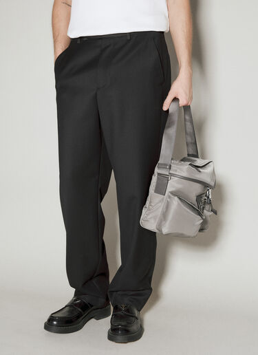 Prada Re-Nylon And Leather Shoulder Bag Grey pra0156016