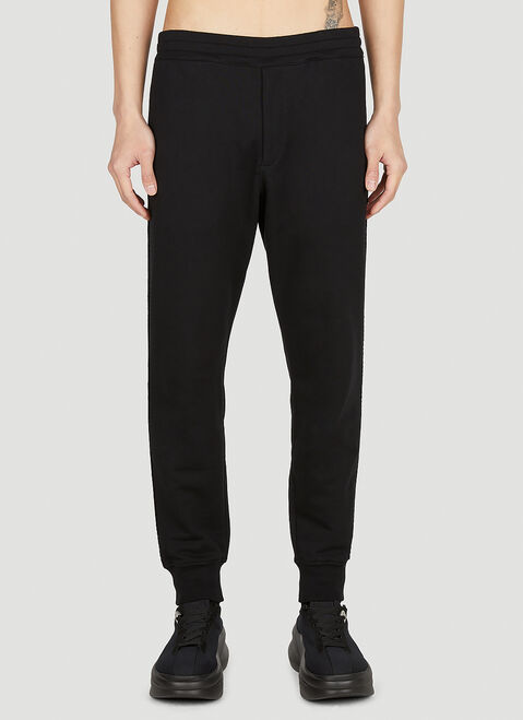 Alexander McQueen Crochet Trim Track Pants Black amq0152009