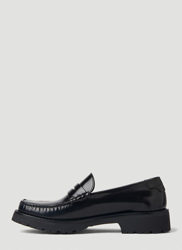 Logo Plaque Loafers Saint Laurent Logo Plaque Loafers Black sla0251167