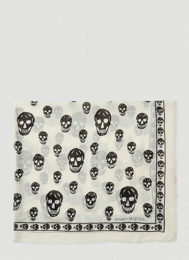 Alexander McQueen Skull Scarf White amq0142036