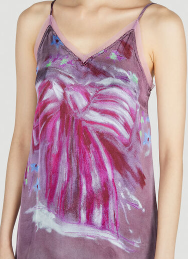 Acne Studios Printed Slip Mini Dress Lilac acn0252010