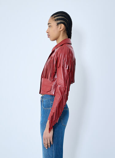 Chloé 流苏皮夹克 红色 chl0259019