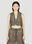 GANNI Crochet V- Neck Top Brown gan0253094