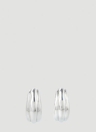 Tom Wood Ice Line Small Hoop Earrings Silver tmw0248028