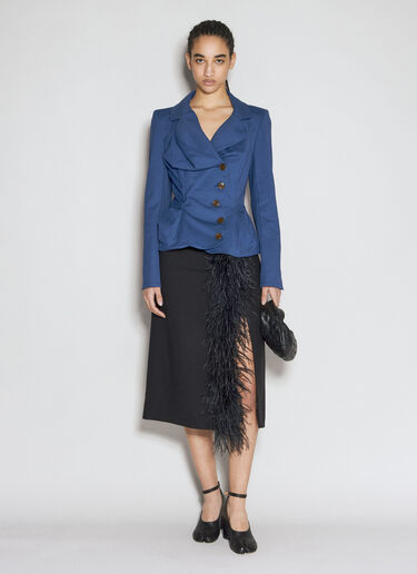 Vivienne Westwood 드렁큰 테일러드 블레이저 블루 vvw0255044