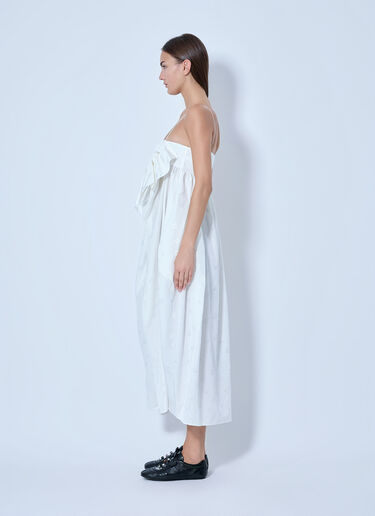 LN-CC® - Cecilie Bahnsen: Vilma Midi Dress - White Cecilie Bahnsen Vilma Midi Dress White cec0266008