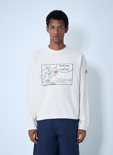 Moncler x Gilga Farm by Donald Glover Logo Motif Sweatshirt White mgf0162006