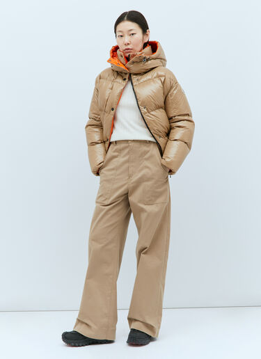 와이드 레그 트윌 팬츠 Moncler 와이드 레그 트윌 팬츠 베이지 mon0258022
