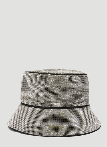 Crystal Mesh Bucket Hat Kara Crystal Mesh Bucket Hat Silver kar0343006
