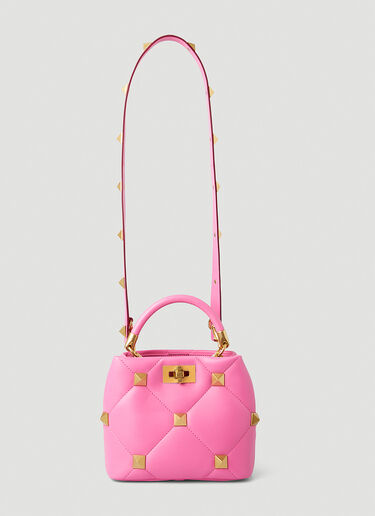 Valentino Top Handle Roman Stud Mini Handbag Pink val0247028