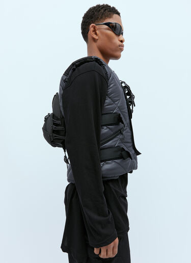 Junya Watanabe キルティングリップストップベスト ブラック jwn0154002