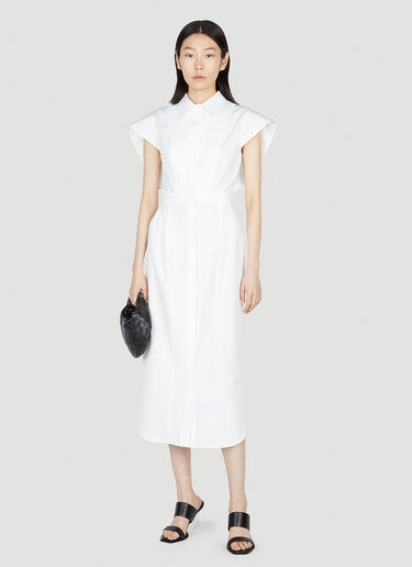 Alexander McQueen Poplin Day Dress White amq0252034
