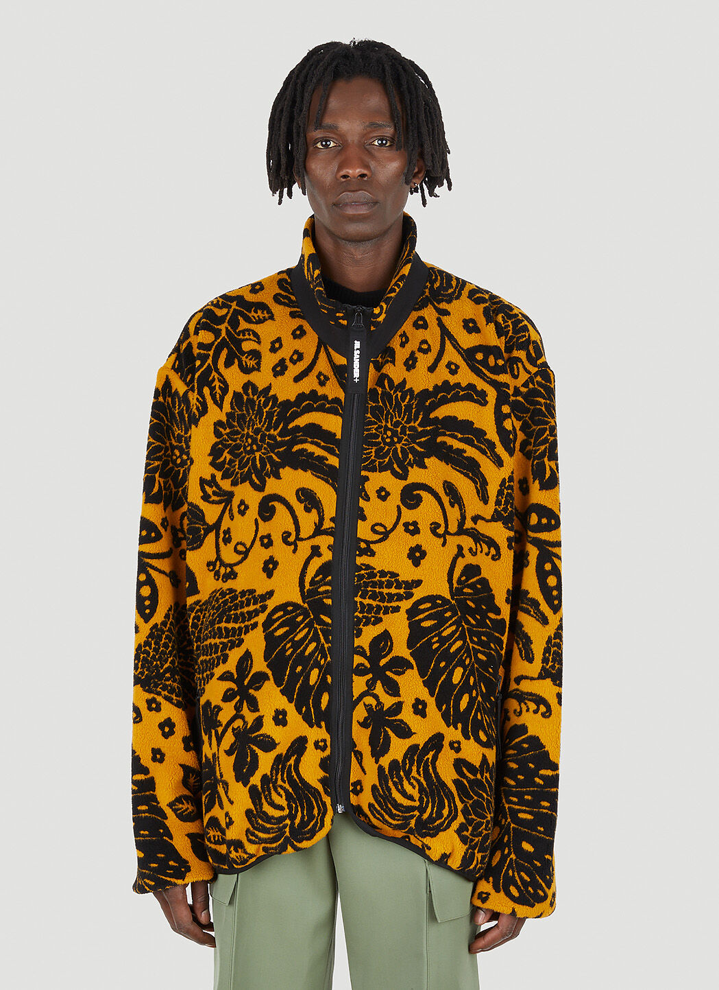 Floral fleece jacket on sale