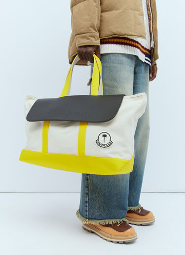 Logo Patch Canvas Tote Bag Moncler x Palm Angels Logo Patch Canvas Tote Bag Yellow mpa0355009