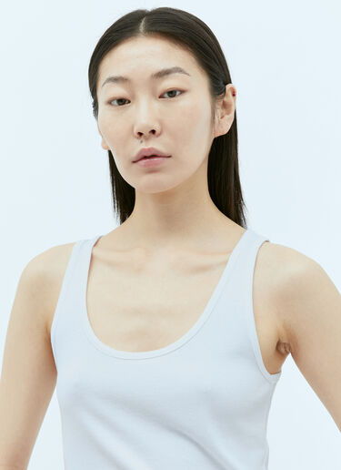 TOTEME Classic Rib Tank Top White tot0256001