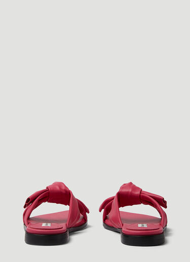 LN-CC® - Reike Nen: Cross Knotted Flat Sandals - Pink Reike Nen Cross Knotted Flat Sandals Pink rkn0249003