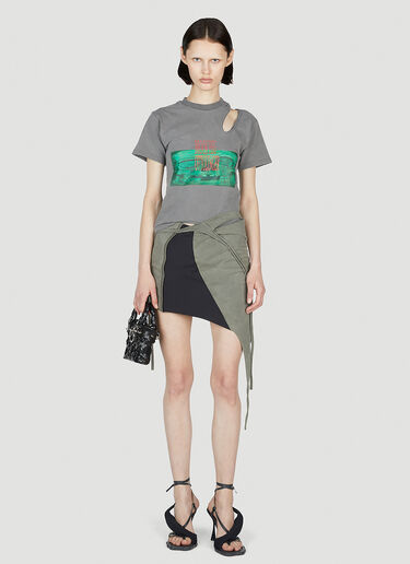Ottolinger Deconstructed Mini Skirt Khaki ott0252008