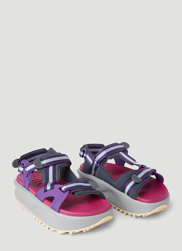 Gucci Colour Block Flatform Sandals Purple guc0251276