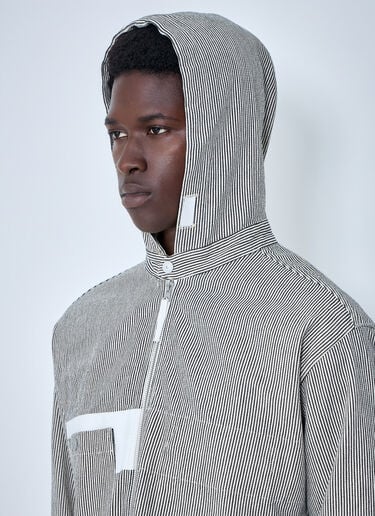 Stone Island Striped Hooded Jacket Navy sto0164047