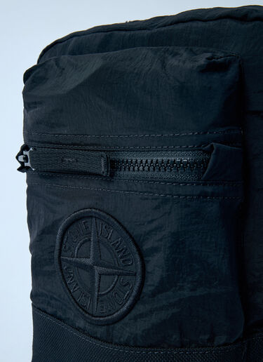 Stone Island Logo Patch Crossbody Bag Black sto0160062