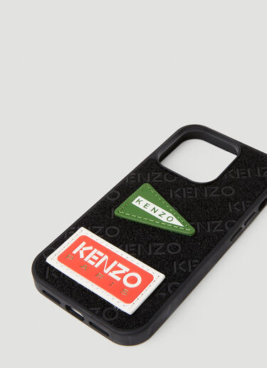 Kenzo Logo Patch iPhone 14 Pro Case Black knz0152048