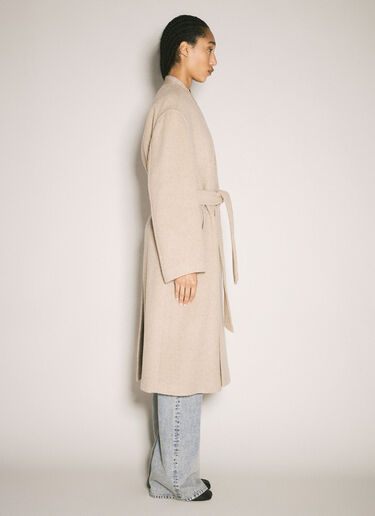 MM6 Maison Margiela Wraparound Belted Coat Beige mmm0257001