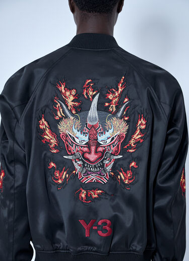 LN-CC® - Y-3: GFX Souvenir Jacket - Black Y-3 GFX Souvenir Jacket Black yyy0165033
