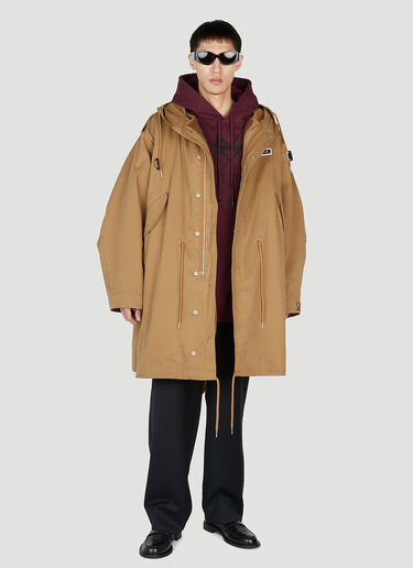 Raf Simons x Fred Perry Printed Parka Coat Camel rsf0152001