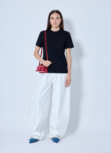 LN-CC® - Jacquemus: Gros Grain Short-Sleeve T-Shirt - Black Jacquemus Gros Grain Short-Sleeve T-Shirt Black jac0266022