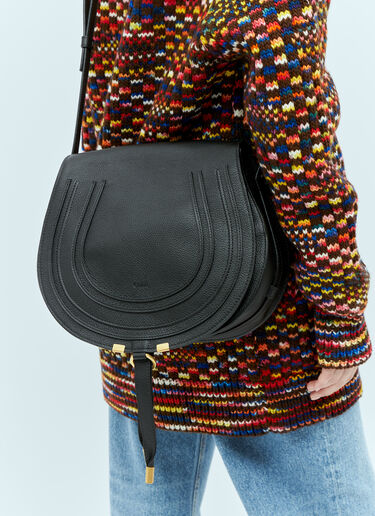 Chloé Marcie Medium Saddle Bag Black chl0255049