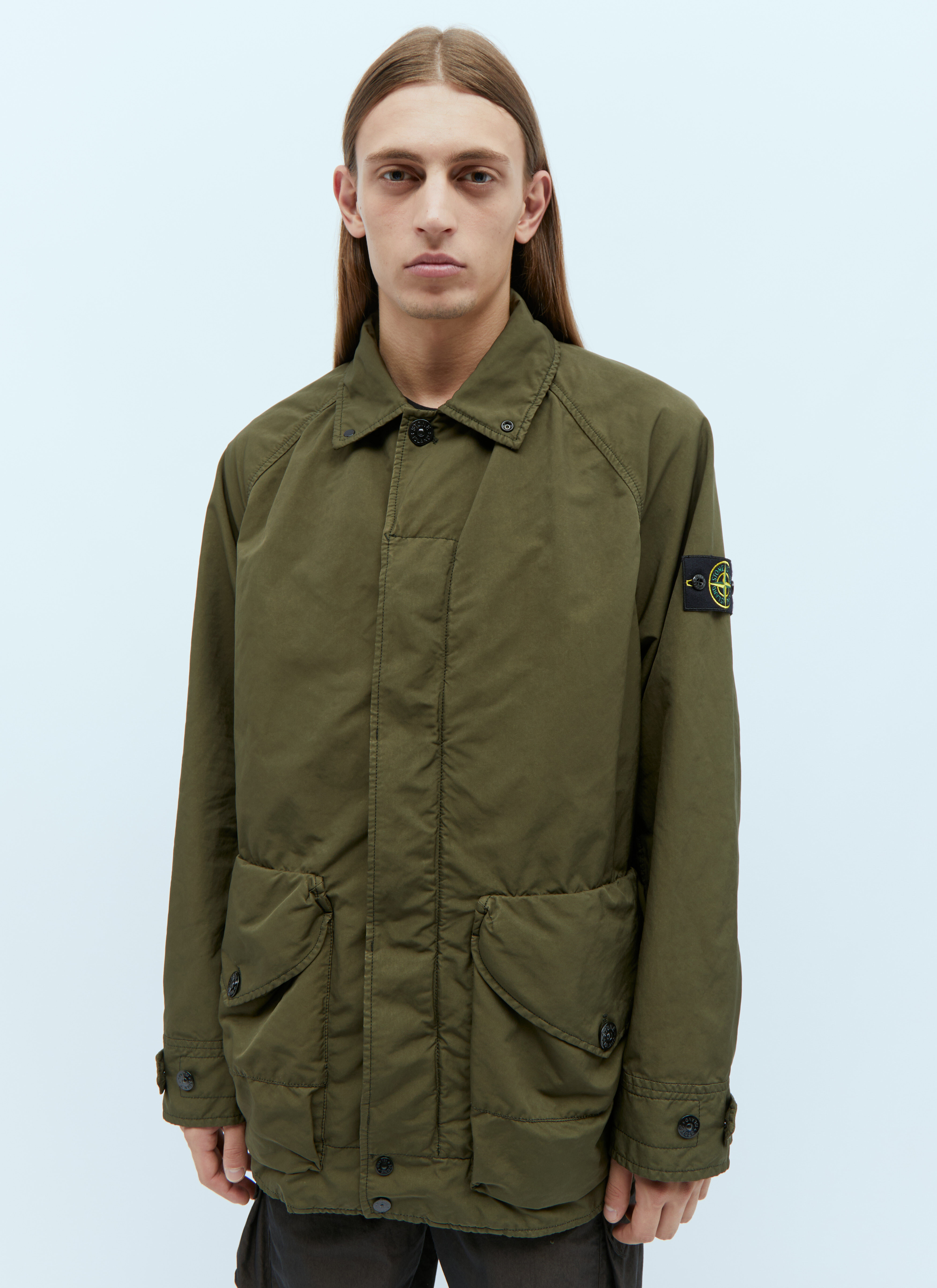 Stone island olive jacket new arrivals