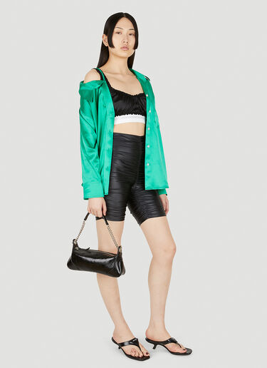 Alexander Wang Ruched Crop Top Black awg0247063