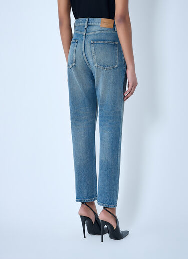 Saint Laurent 90s High-Rise Cropped Slim Jeans Blue sla0263016