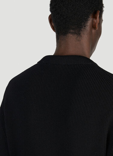 Maison Margiela Ribbed Pullover Sweater Black mla0151019