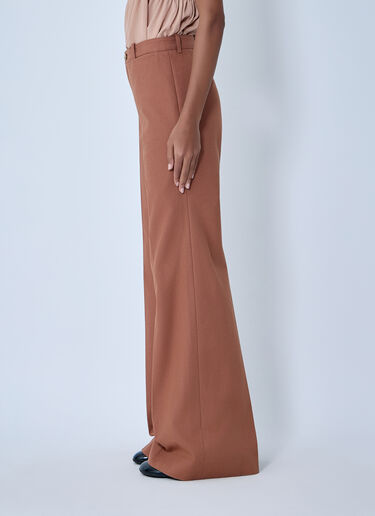 Flared Cotton Canvas Pants Chloé Flared Cotton Canvas Pants Brown chl0263029