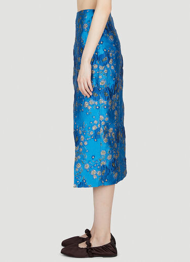 GANNI 3D 提花半身裙 蓝色 gan0253013