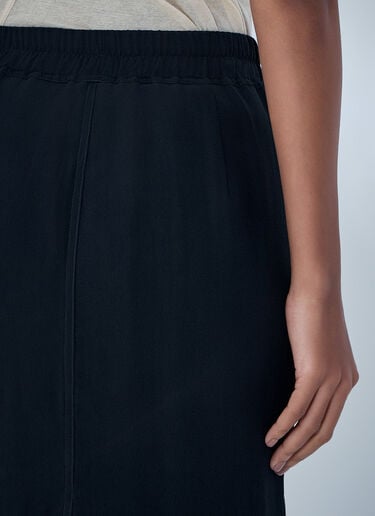 Rick Owens Elasticated Midi Skirt Black ric0263032