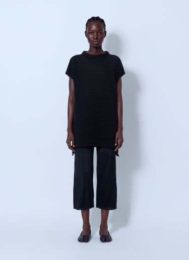 LN-CC® - Pleats Please Issey Miyake: July Pleated Pants - Black Pleats Please Issey Miyake July Pleated Pants Black plp0266001