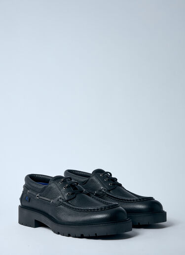 Burberry Leather Raft Boat Shoes Black bur0159019