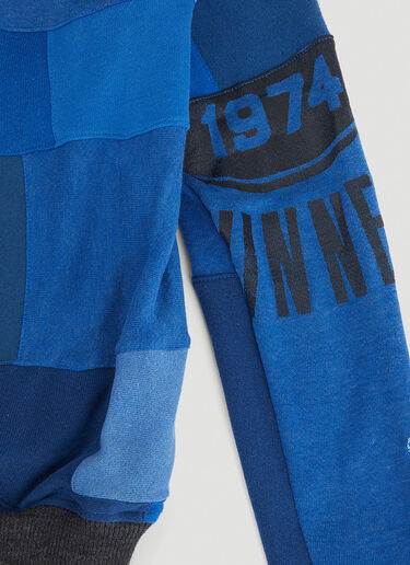 DRx FARMAxY FOR LN-CC Monochromatic Deconstructed Panelling Hooded Sweatshirt Blue drx0346010