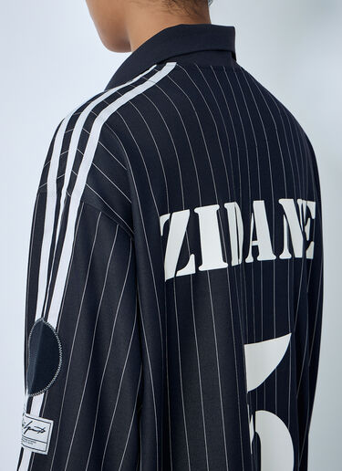 Pinstripe Long Sleeve Polo Shirt Y-3 Pinstripe Long Sleeve Polo Shirt Black yyy0364042