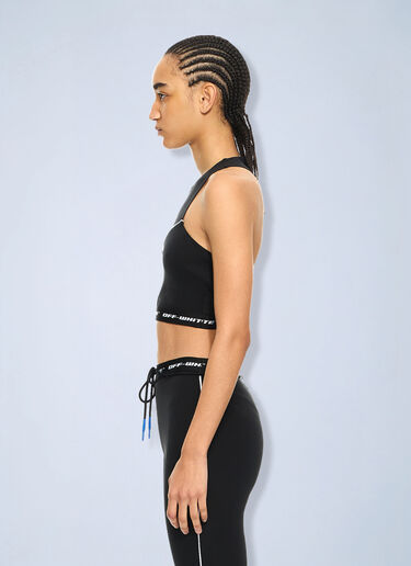 LN-CC® - Off-White: Logoband Crop Top - Black Off-White Logoband Crop Top Black ofw0264068
