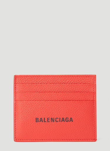 Balenciaga Logo Print Cardholder Red bal0151070