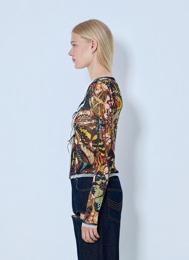 Jean Paul Gaultier Re-Edition The Yellow Butterfly Cardigan Brown jpg0264022