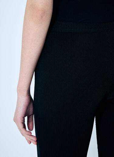 Prada Ribbed Knit Jersey Pants Black pra0259017