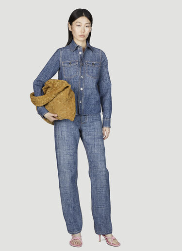 Bottega Veneta Denim Print Pants Blue bov0255001